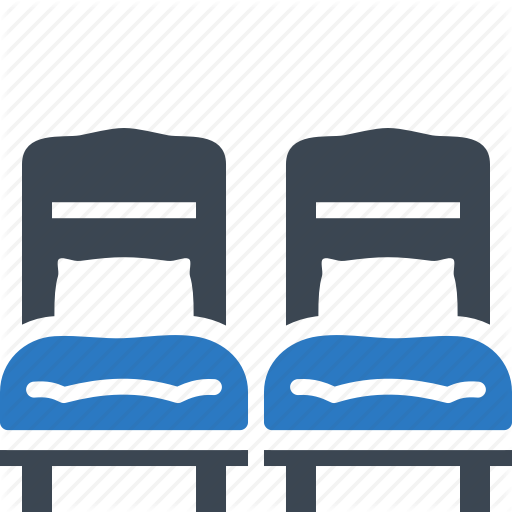 Hotel Room, Twin Bed, Twin Room Icon