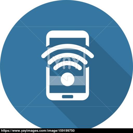 Wi Fi Hotspot Icon Flat Design Vector