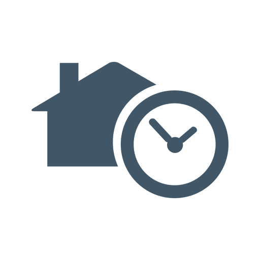 Timer House Flat Icon