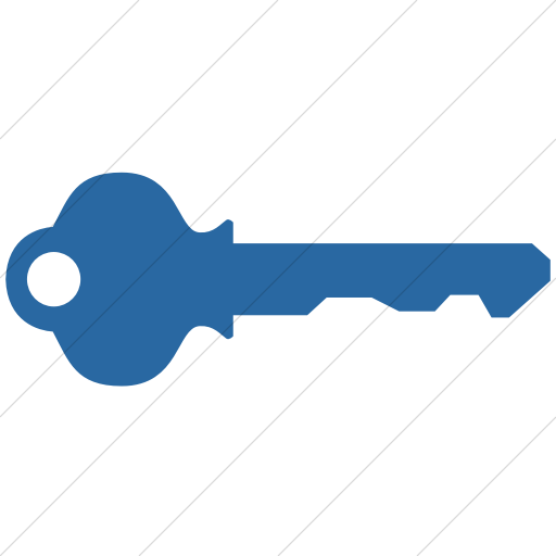Simple Blue Classica House Key Icon