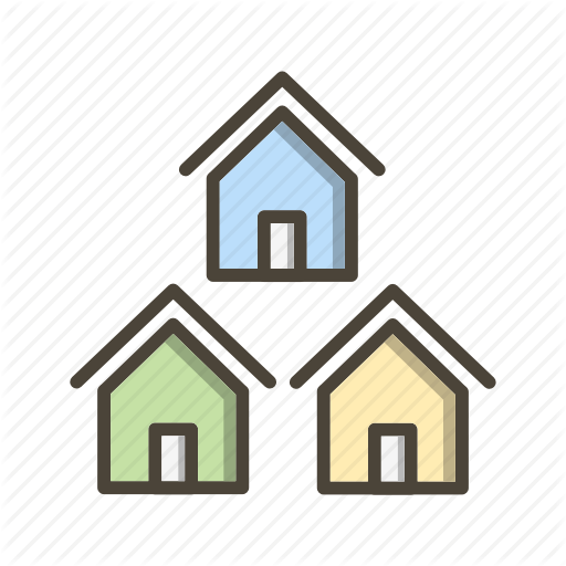 Community, Houses, Neighbors Icon