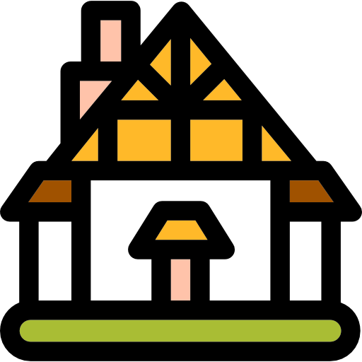 Linear Color Types Of Houses Icon
