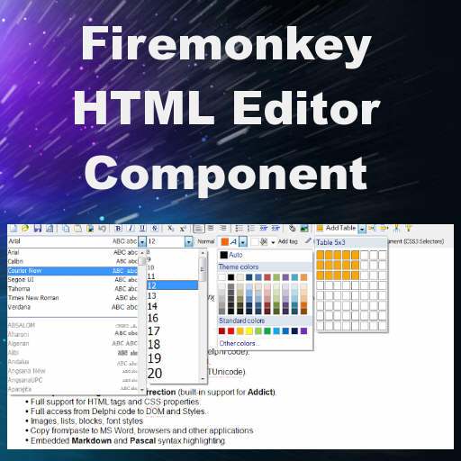 Html Editor Component Library