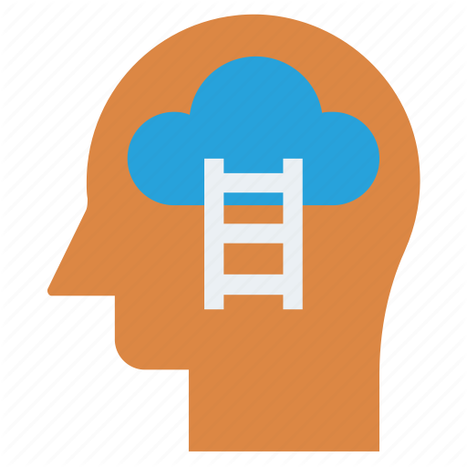 Cloud, Head, Human Head, Mind, Stairs, Thinking Icon