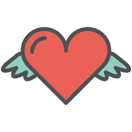 Heart, Wings Icon Free Of Flat Line Valentine Icons
