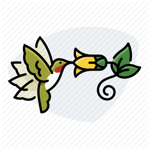 Bird, Flower, Hummingbird, Nectar Icon