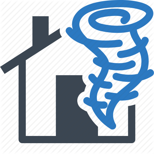 Home Insurance, House, Hurricane, Tornado Icon