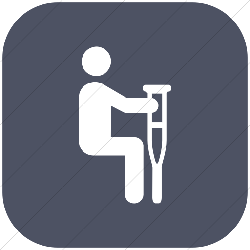 Flat Rounded Square White On Blue Gray Ocha