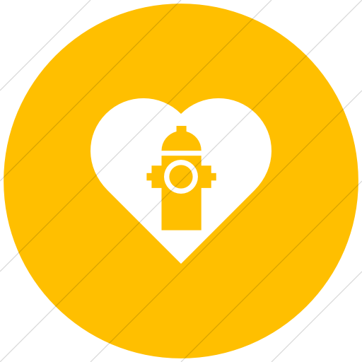 Flat Circle White On Yellow Iconathon Adopt A Hydrant Icon