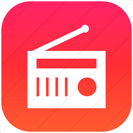 Flat Rounded Square White On Ios Orange Gradient Ocha