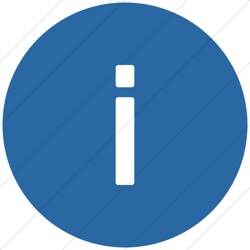 Flat Circle White On Blue Alphanumerics Lowercase