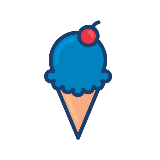 Ice, Cream, Blue Icon Free Of Ice Cream Yummy Icons