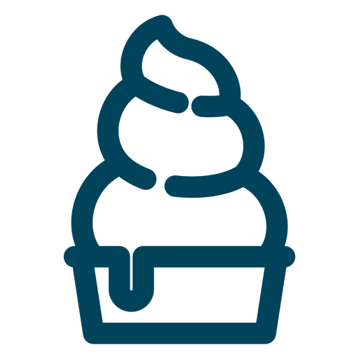 Ice Cream Bowl Stroke Icon