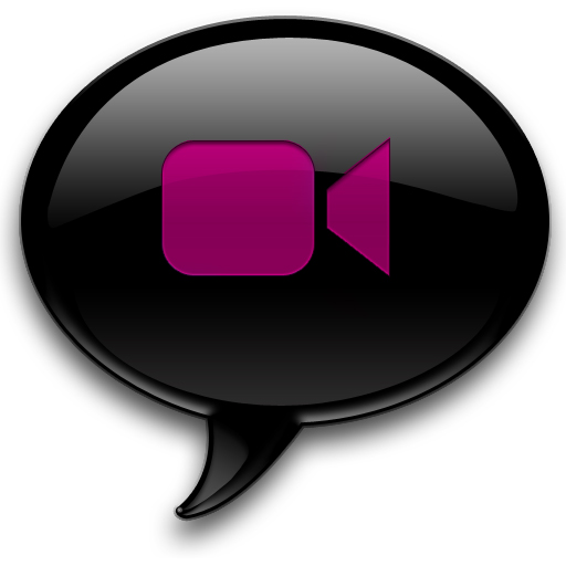 Pink And Black Ichat Icon