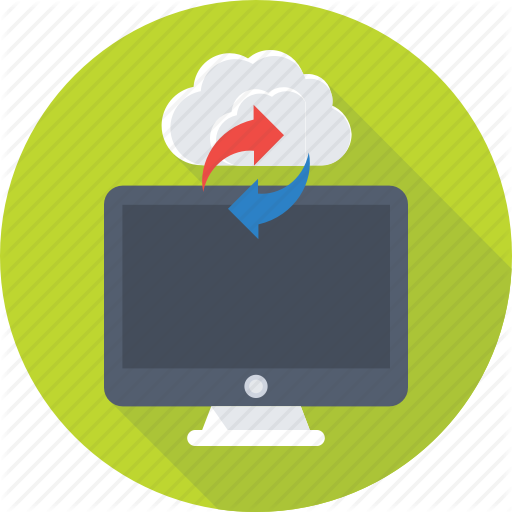 Cloud Computing, Cloud Drive, Cloud Sync, Icloud, Monitor Icon