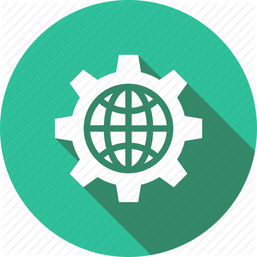 Cog, Cogwheel, Gear, Globe, Setting Icon