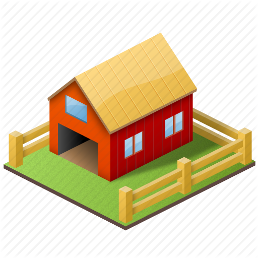 Farm, Home, House, Organic, Produce, School, Teacher, Village Icon