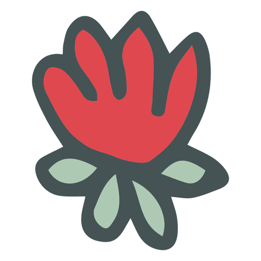 Poinsettia Hand Drawn Cartoon Icon