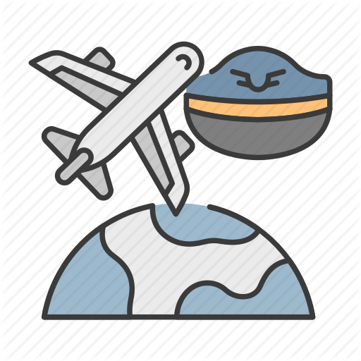 Cap, Career, Earth, Pilot, Plane, Profession, Travel Icon
