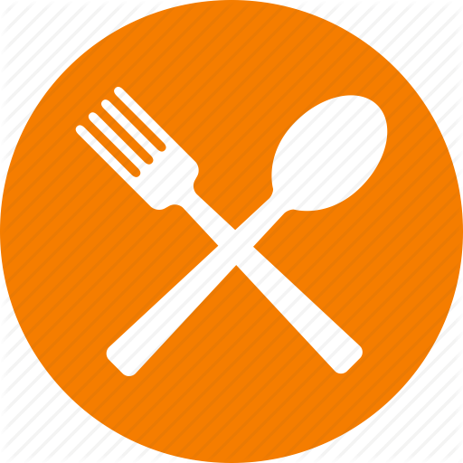 Circle, Dining, Eat, Eating, Food, Orange, Restaurant Icon