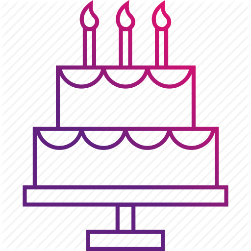 Birthday, Cake, Candles, Food, Party Icon