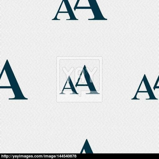 Enlarge Font, Aa Icon Sign Seamless Abstract Background