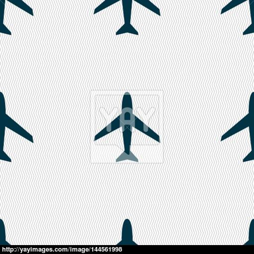 Airplane Sign Plane Symbol Travel Icon Flight Flat Label