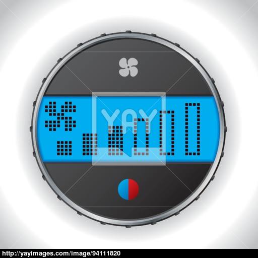 Car Climatronic Icon With Fan Adjustment Vector