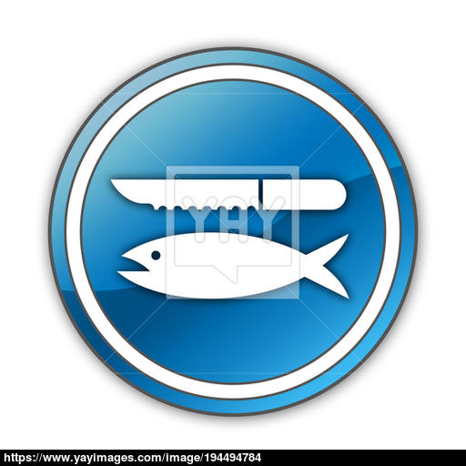 Icon, Button, Pictogram Fish Cleaning Image