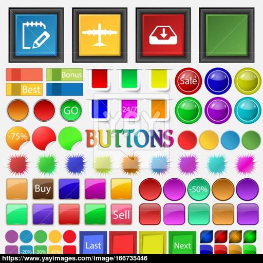 Notebook Aircraft Backup Cup Icon Big Set Buttons For Your