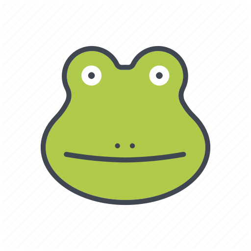 Amphibian, Animal, Cartoon, Face, Frog, Head, Wildlife Icon
