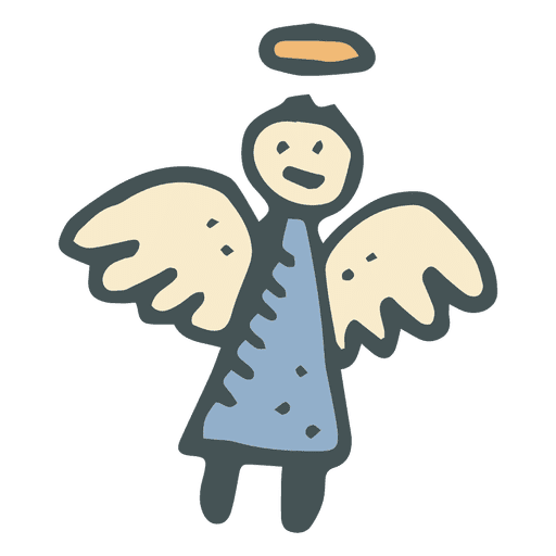 Angel Hand Drawn Cartoon Icon