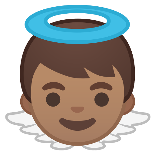Baby Angel Medium Skin Tone Icon Noto Emoji People Family Love