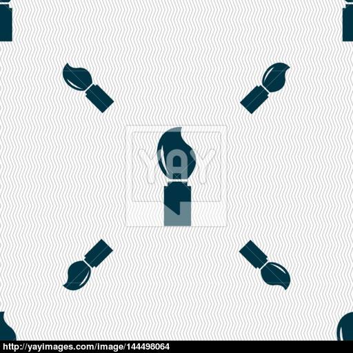 Paint Brush Sign Icon Artist Symbol Seamless Pattern