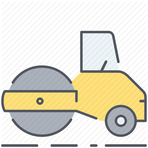 Asphalt, Builder, Construction, Roller, Rolling, Street, Vehicle Icon