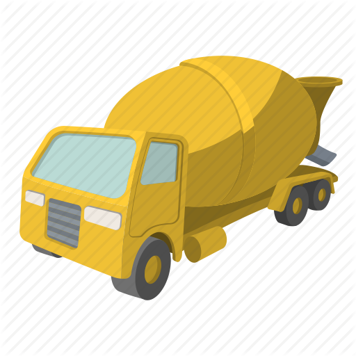 Cement, Concrete, Cute, Heavy, Mixer, Truck, Vehicle Icon