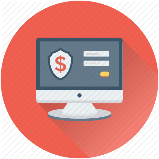 Bank Login, Monitor, Online Banking, Safe Banking, Secure Banking Icon