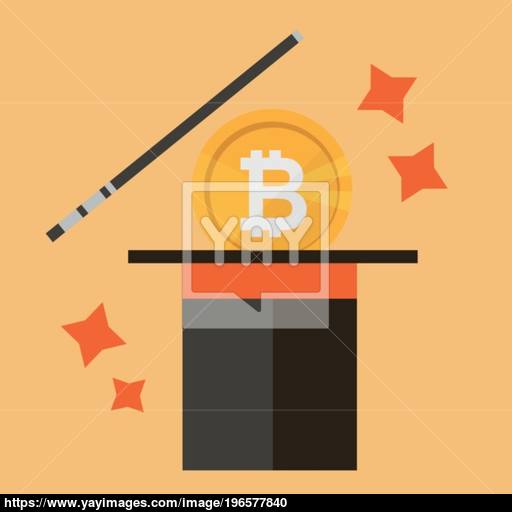Bitcon Concept Of Money And Magic Vector Illustration