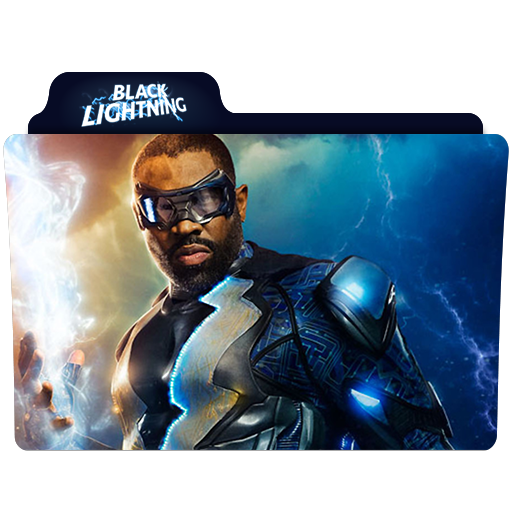 Black Lightning Folder Icon