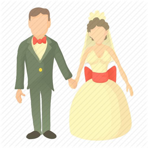 Bridal, Bride, Cartoon, Groom, Man, Wedding, Wife Icon