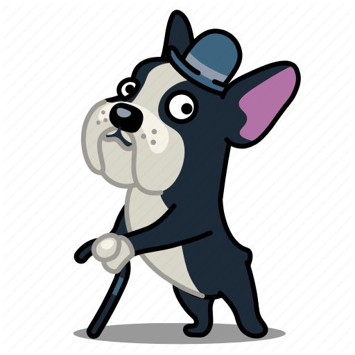 Bulldog, Dog, Fancy, French, Gentlemen, Pet, Smart Icon