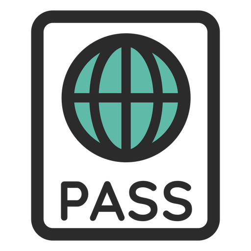 Passport Colored Stroke Icon