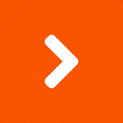 Flat Square White On Orange Bootstrap Font Awesome