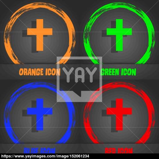 Religious Cross, Christian Icon Fashionable Modern Style