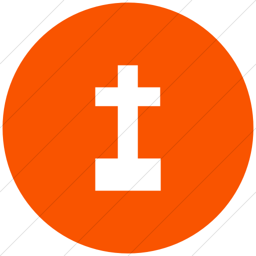 Flat Circle White On Orange Ocha Humanitarians