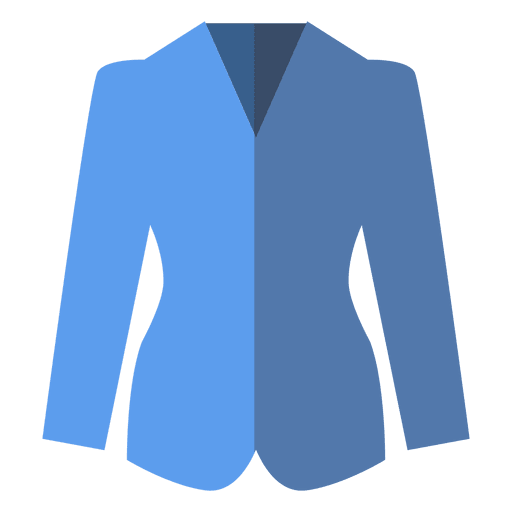 Flat Blue Blazer Clothing Icon