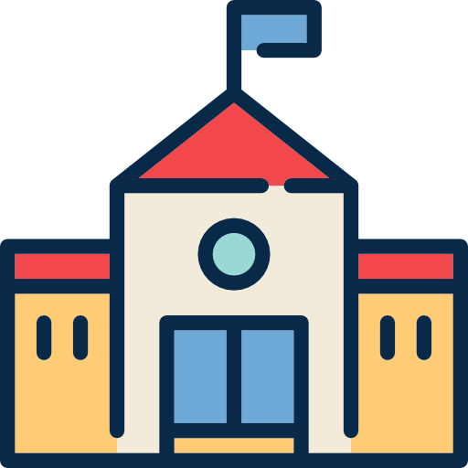 College, School, Education, High School, Buildings Icon