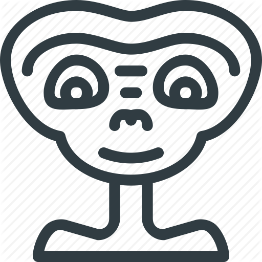 Alien, E, Et, Space, T, Ufo, Visitor Icon