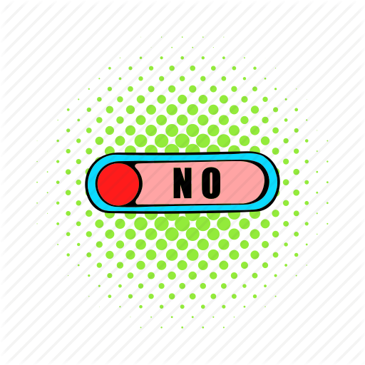 Comics, Lever, No, Off, Switch, Toggle, Word Icon