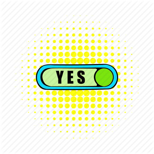 Comics, Lever, Start, Switch, Toggle, Word, Yes Icon